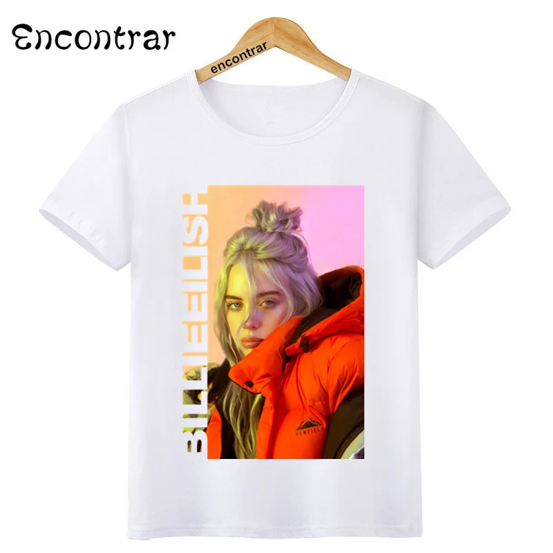 Billie Eilish/повседневные мужские футболки с круглым вырезом и принтом модные детские топы, футболка для мальчиков и девочек детская футболка с короткими рукавами г. HKP4569 - Цвет: HKP4569N