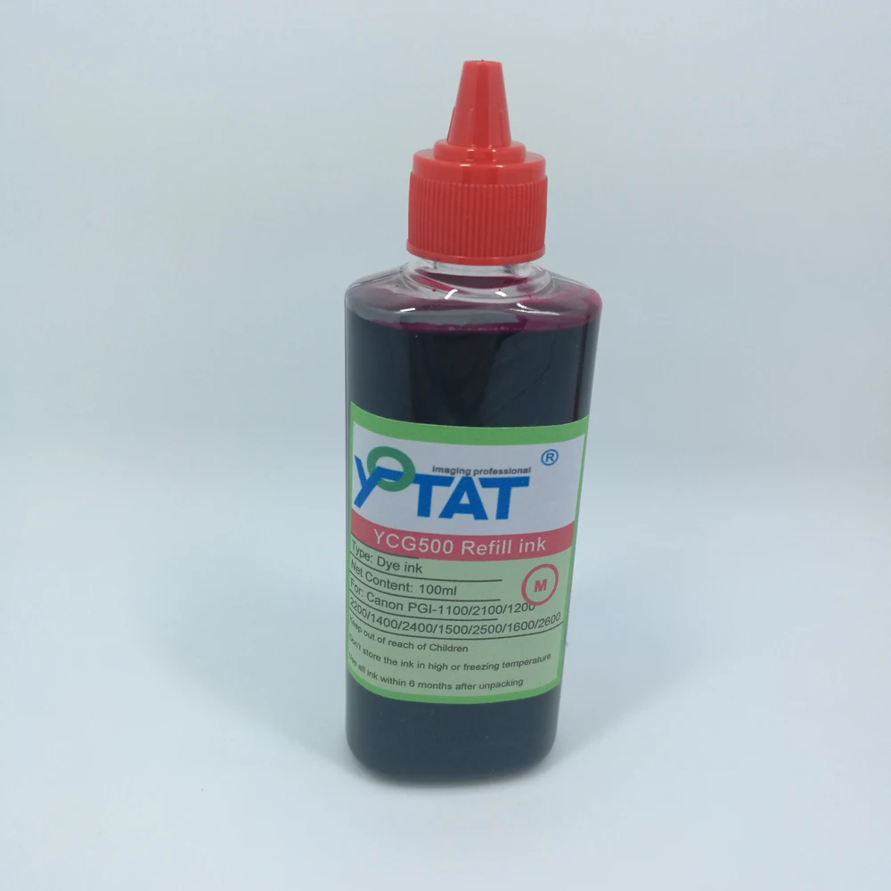 

YOTAT 100ml Dye ink refill kit for Canon PGI-1100 1200 1400 1500 1600 PGI-2100 2200 2400 2500 2600 2900 2300 PGI-2700 PGI-2800
