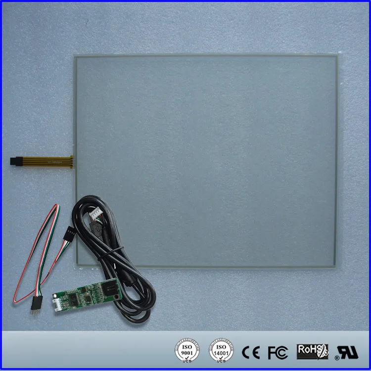 

288mmx355mm Resistive Touch Screen Panel + 4 Wire USB Kit For 17"inch Monitor