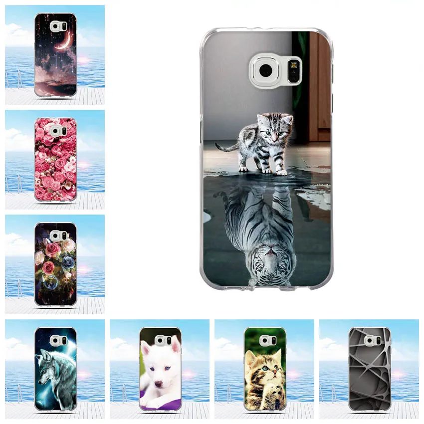 Case For Samsung Galaxy S6 G920 Cartoon 3D Relief Printing Pattern Back Cover TPU Soft Silicone | Мобильные телефоны и