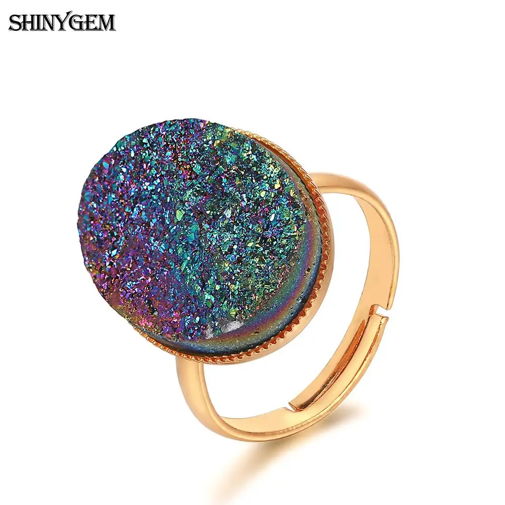 ShinyGem модное овальное кольцо с большим камнем европейский стиль винтажное