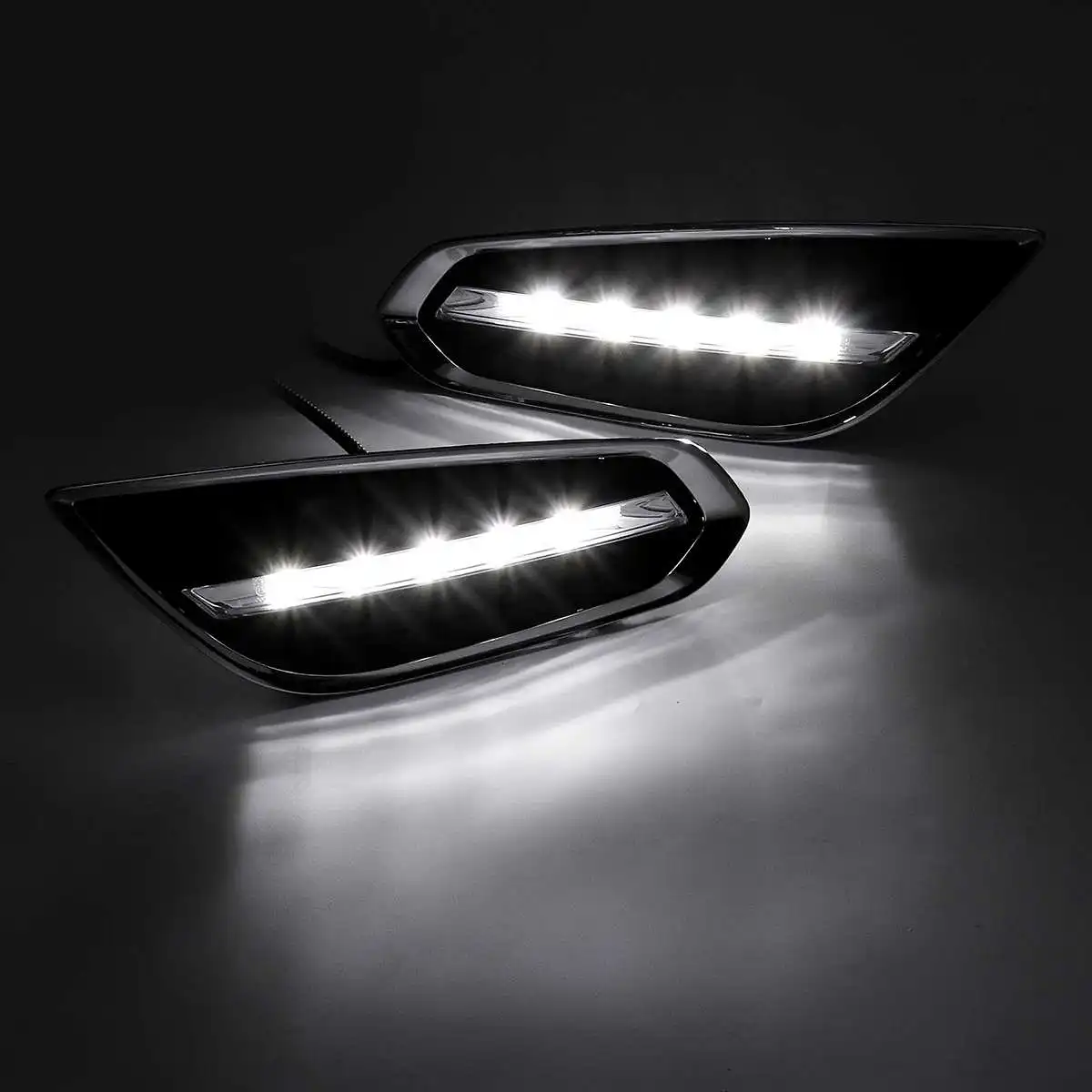 Пара светодиодных дневных ходовых огней для стайлинга автомобиля DRL дневные