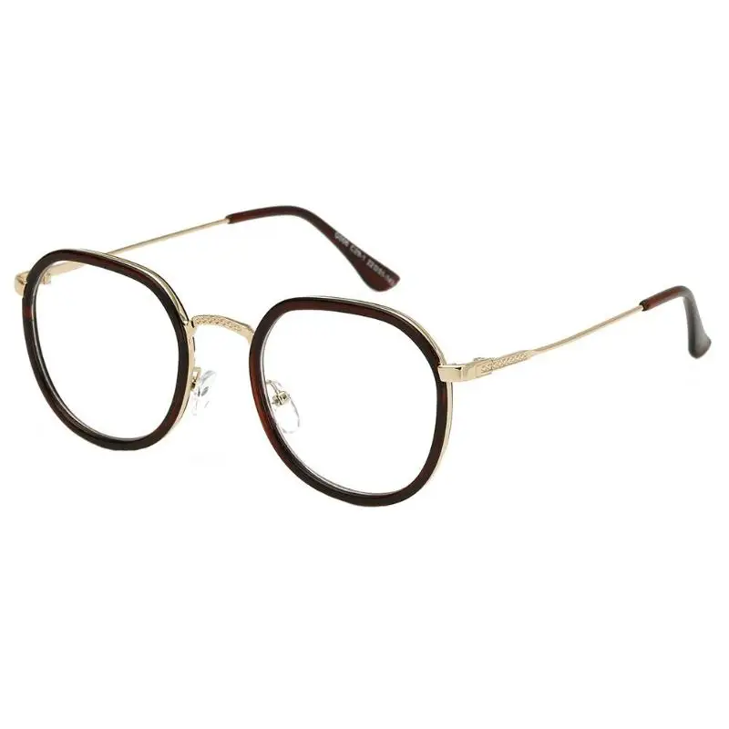 Для женщин/Для мужчин круглые очки прозрачные зеркальные кадр ретро унисекс