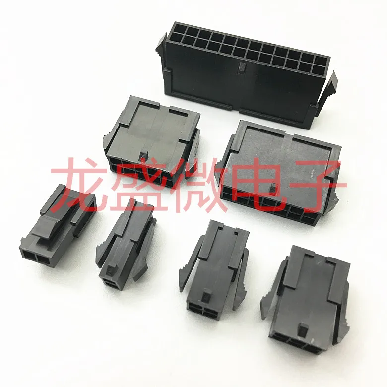 10 шт. 3 0 мм Micro Fit Штекерный корпус 2 Pin 4 6 8 12 14 16 18 20 22 24 P двойное крепление на панели