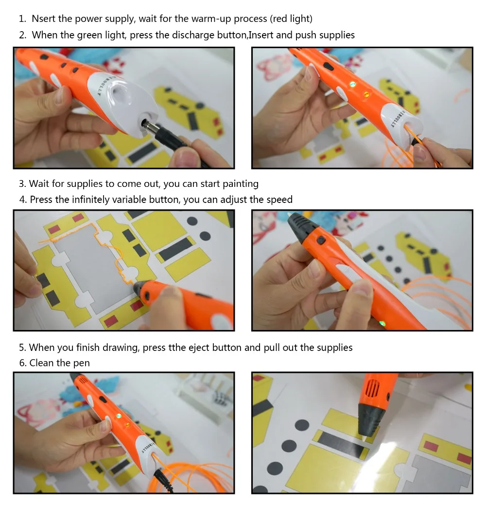 IGRARK DIY 3D Ручка, умная 3D Ручка для печати с бесплатной ABS нитью, креативный подарок для детей, дизайнерский рисунок