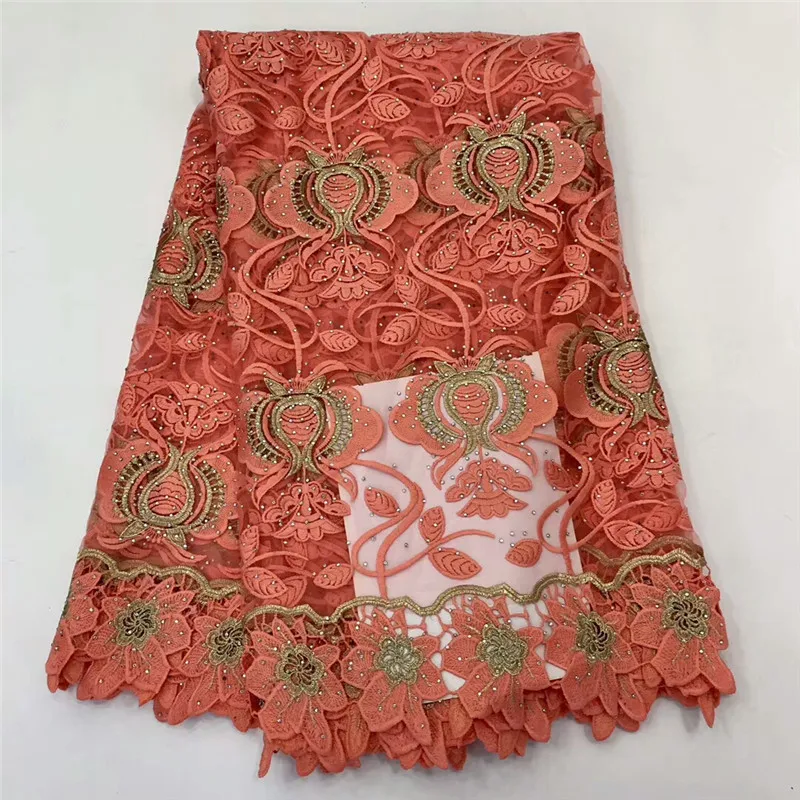 Nigerian Lace African Laces Fabrics Embroidered Guipure French Fabric 2019 Net dress run82-85 | Дом и сад