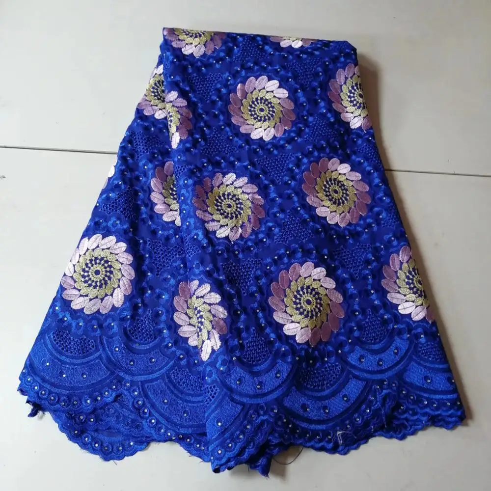 Нигерийское кружево высокое качество 2019 Африканский чистый хлопок швейцарская