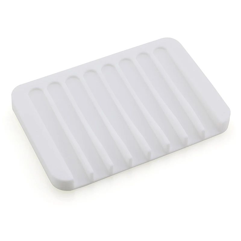 13 Colors Fashion Silicone Flexible Soap Dish Plate Bathroom Soap Holder Soap Box