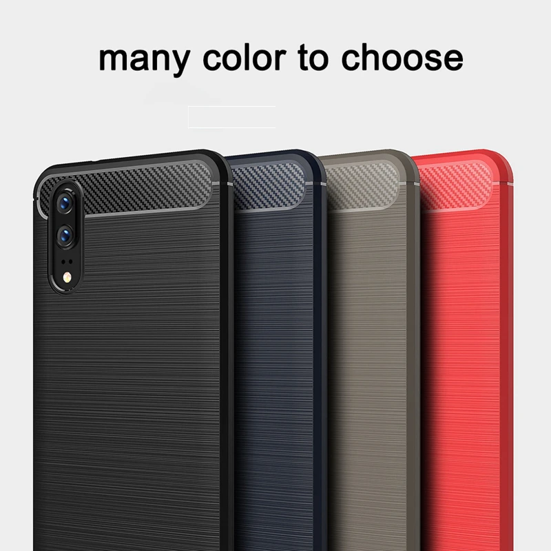 OLLIVAN Retro Case For Huawei P20 Lite Pro Cover Vintage Business Men Silicone Soft TPU Luxury Fiber Fundas |
