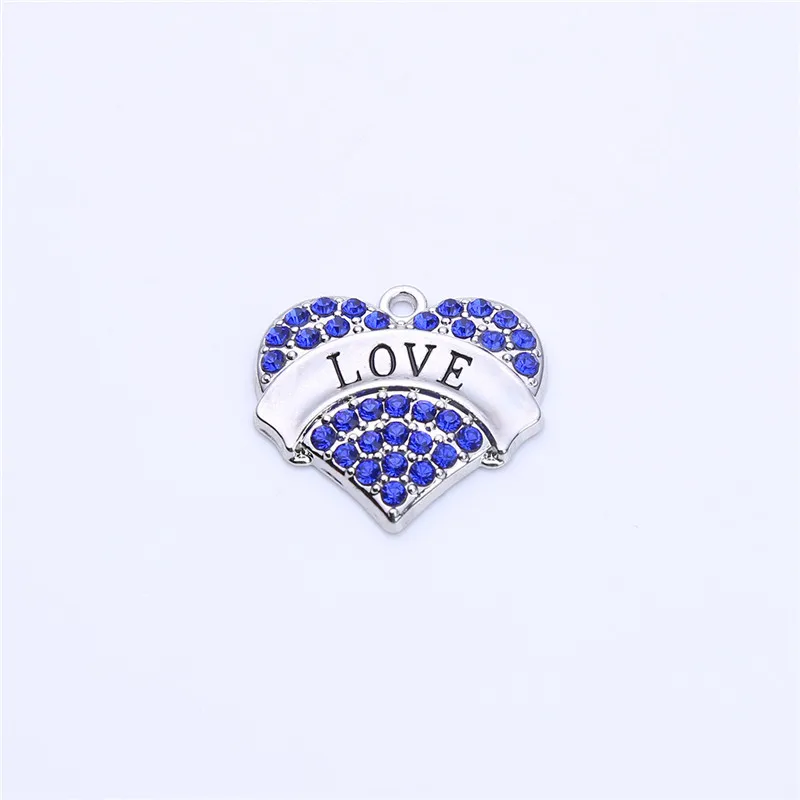 Female Jewelry Heart Pendant Romantic Feeling LOVE Written Sparkling Crystals Great Gift Choose Zinc Alloy Dropshipping | Украшения и