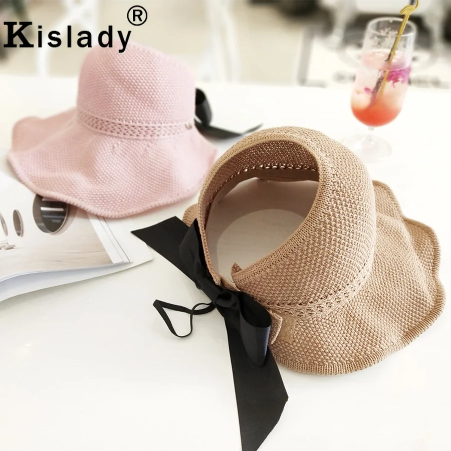 Kislady Пустой Топ складной конский хвост женские летние шапки повседневные