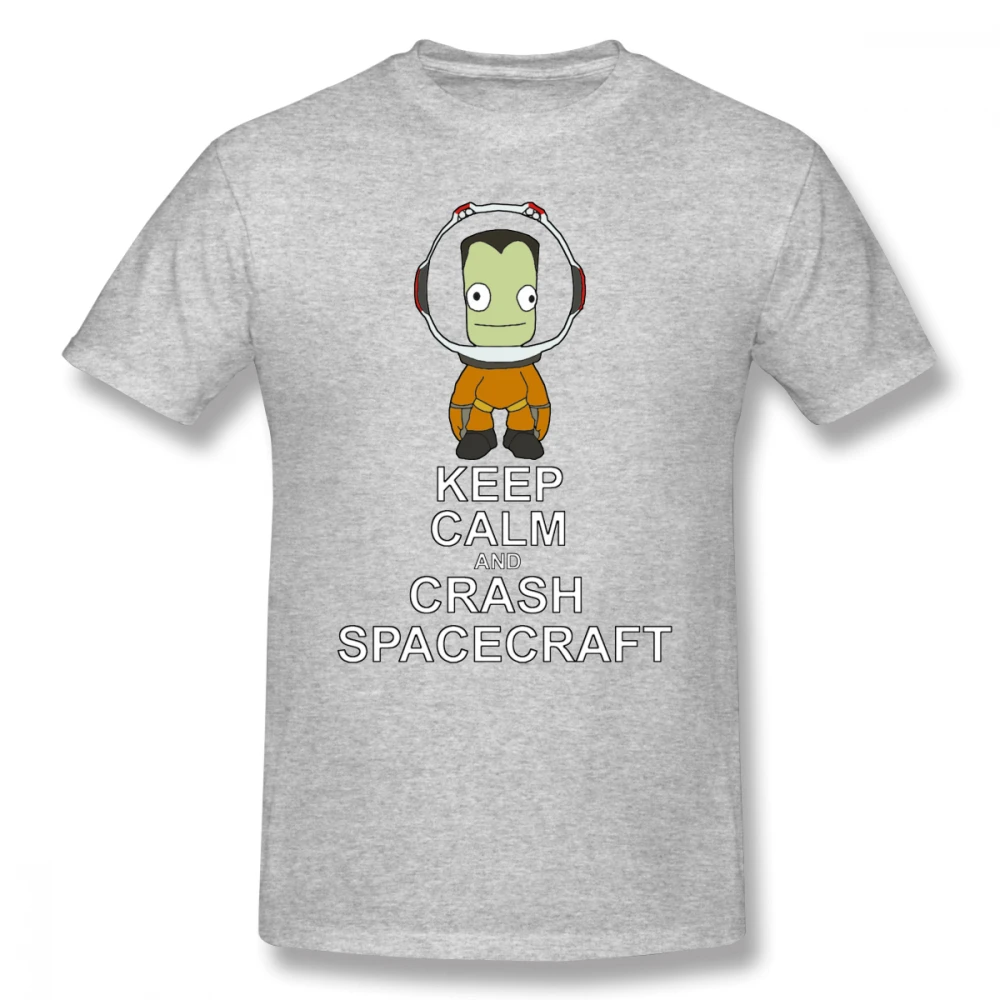 Keep Calm футболка Kerbal Space Program для мужчин с мультяшным принтом 100 хлопковая размера