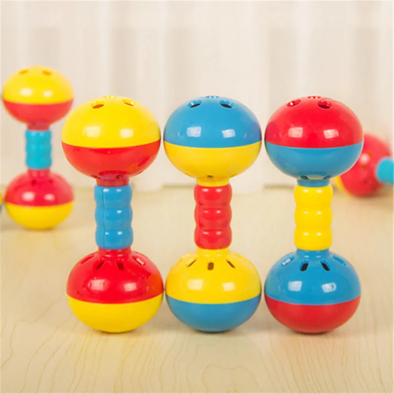 1 шт. детская кровать погремушки для коляски пластиковая двойная голова музыка