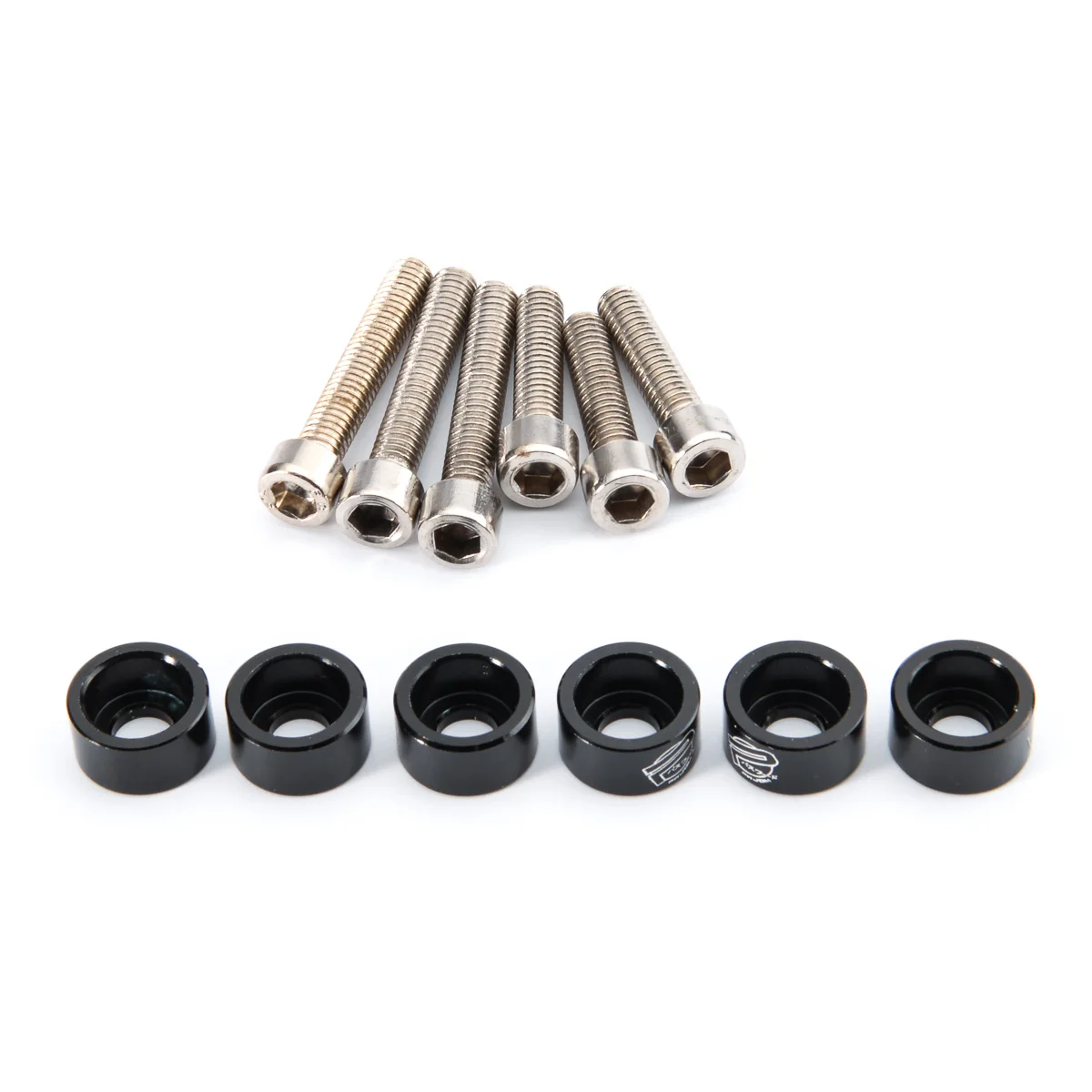 Новый Черный 6 шт. JDM Прокладка Винт Входе трубы Двигателя Шайбы Болты Комплект