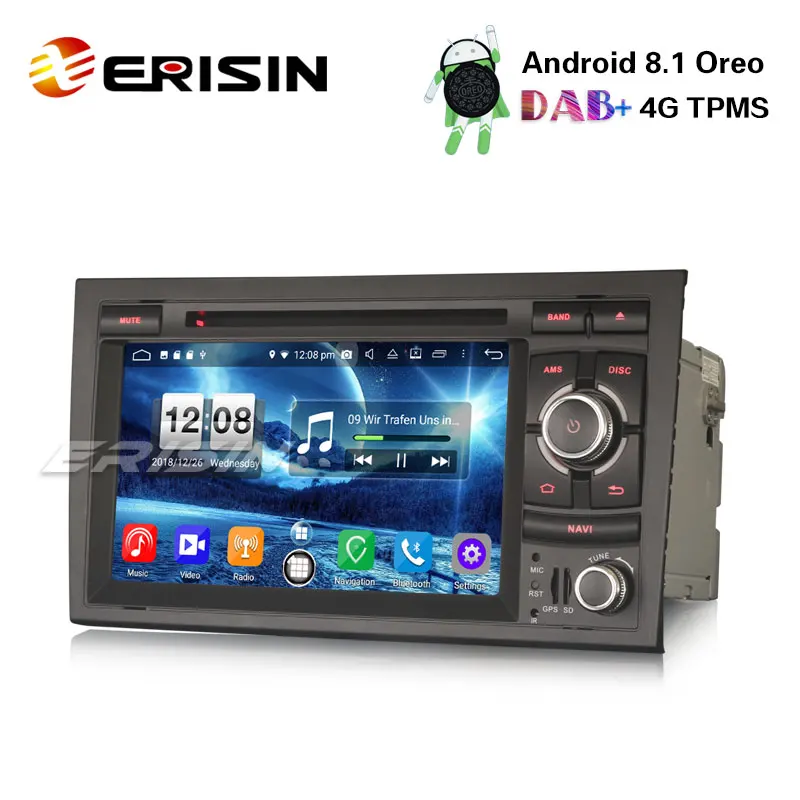 Erisin ES7628A 7 &quotAndroid 8 1 DAB + Радио DVD плеер 4G система контроля давления в шинах