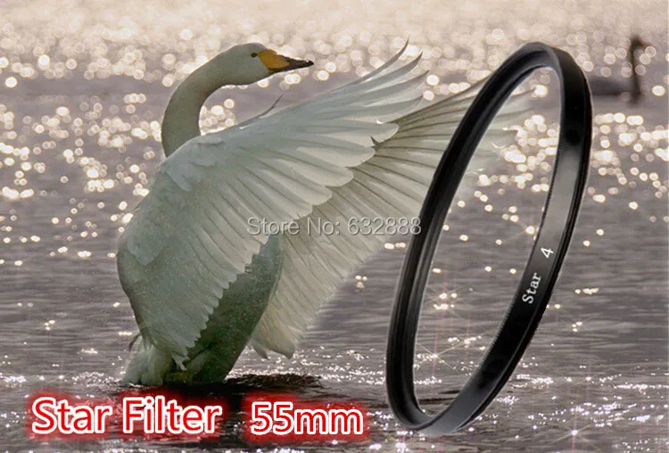 Звездный фильтр CAENBOO 55 мм 4x4pt Point для объектива Canon Sony Alpha A35 A37 A55 A57 A65 A290 A580 A200 A450 A330