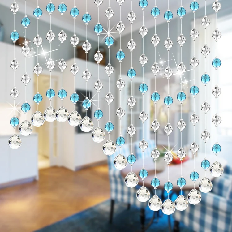 5 шт./лот перегородка для гостиной высотой 100 см Хрустальная занавеска из бисера