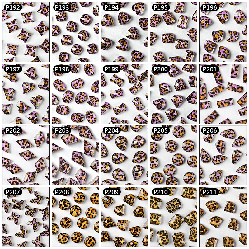 MEET ACROSS 10 шт./лот леопардовые Стразы акриловые стразы с плоским основанием для