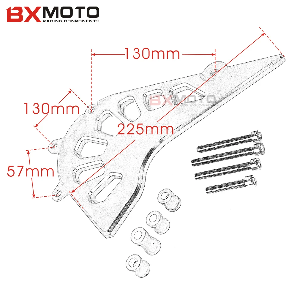 Модный Мотоцикл с ЧПУ алюминиевая заготовка передняя Звездочка крышка цепь