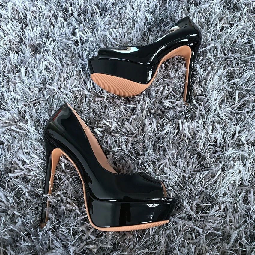 Туфли-лодочки женские на платформе и высоком каблуке 14 см | Обувь