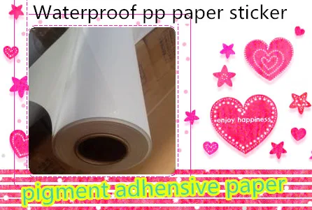

140gsm Waterproof Matte PP Paper Roll For Pigment printer with self adhesive