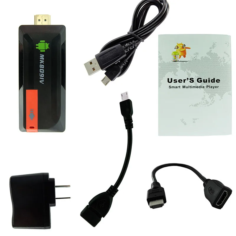 Мини OTG ПК Android ТВ приемник ключа MK809IV 1080 P RK3229 1 г/2 г Оперативная память + 8