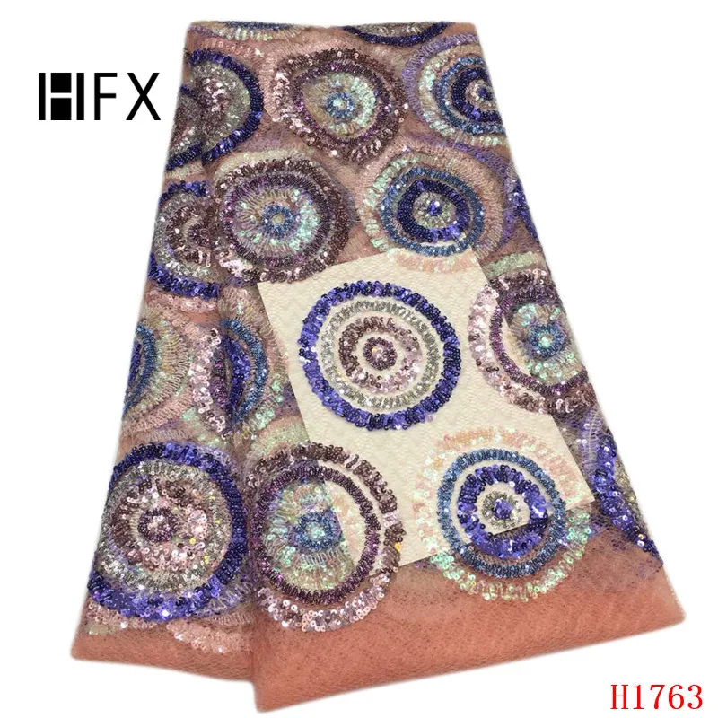 HFX последние африканские шнурки 2019 блесток вышитые нигерийская Свадебная лента