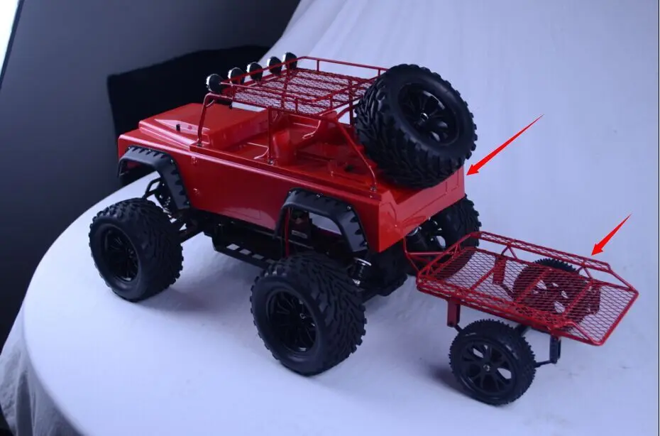 1/10 scale RC Rear Trailer For Axial SCX10 Tamiya 88WD Redcat Losi Rock Crawler Trucks Defender D90 D110 TF2 TOYOTA G2 | Игрушки и хобби
