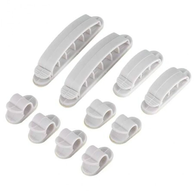 10pcs Cable Winder Earphone Organizer Desktop Wire Storage Charger Cord Holder Clip For MP3 MP4 Mouse Winding Thread | Электроника