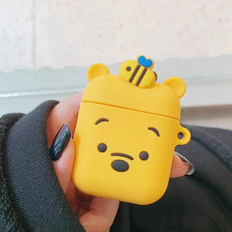 20U Чехол для наушников для Airpods, силиконовый чехол, милый мультяшный мягкий чехол для наушников для Apple Air pods, чехол для наушников, 3D Медведь, аксессуары - Цвет: 20U