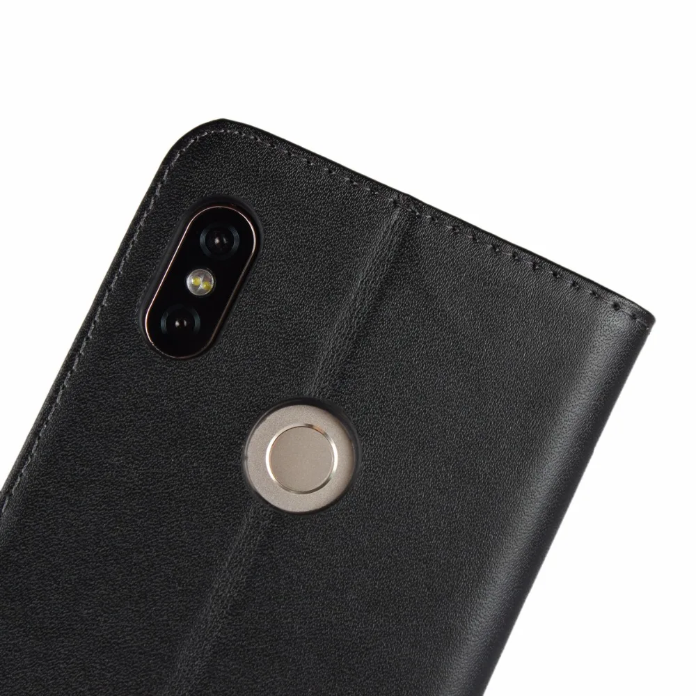 Чехол из натуральной кожи для Xiaomi redmi Note 5 Стильный флип-чехол с подставкой