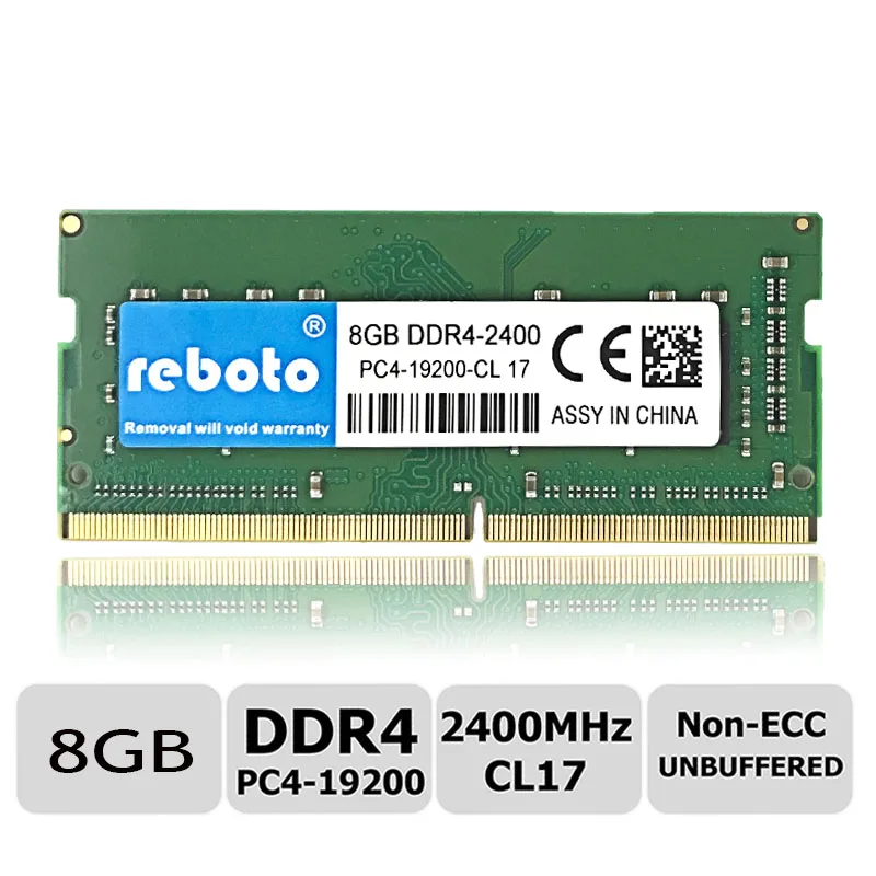 Фото Reboto микрон IC 4 ГБ/8 ГБ DDR4 2400 МГц PC4-19200 Unbuffered non-ecc (без коррекции ошибок) 1 2 в