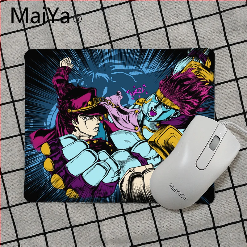Maiya высокое качество JoJo's невероятное приключение Kujo Jotaro коврик для мышки в стиле аниме Гладкий блокнот настольные компьютеры мате игровой коврик для мыши - Цвет: No Lock Edge25x29cm