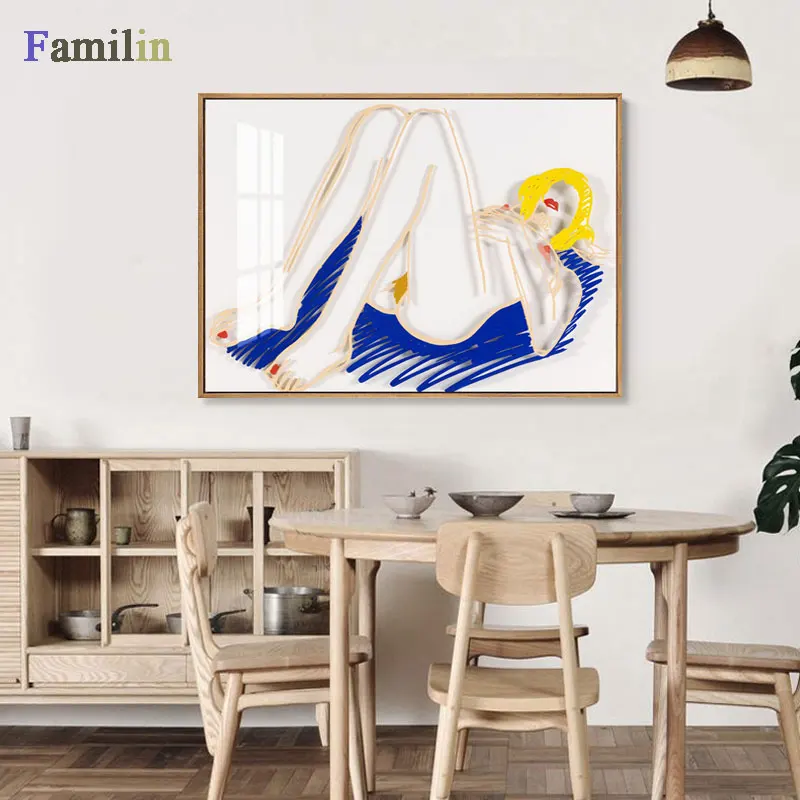 Винтажная живопись HD абстрактная масляная напечатанная на холсте Современная