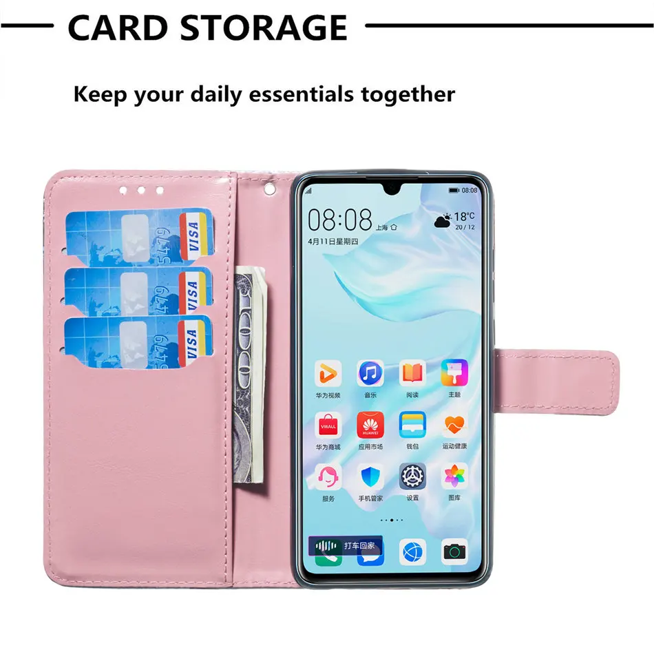 Модный сверкающий чехол для Fundas huawei Honor Play 8A 10 Lite Y6 Y7 Prime P30 Pro Mate20 Lite с подставкой для телефона D03Z