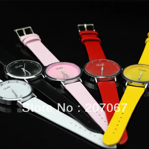 Free shipping 5pcs/Lot 5 Colors choose Womens Ladies Brand New Leatheroid Quartz Movement Wrist Watch Watches | Тематическая одежда