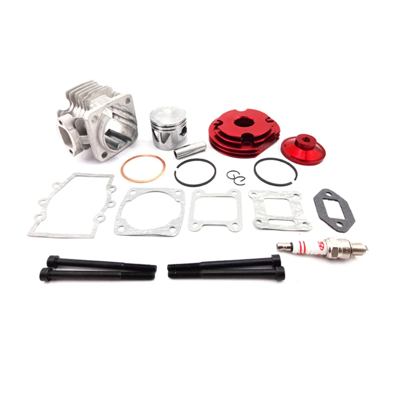 XLSION Aftermarket 44 мм цилиндр в сборе большой диаметр комплект 2 канавки для 47cc 49cc мини