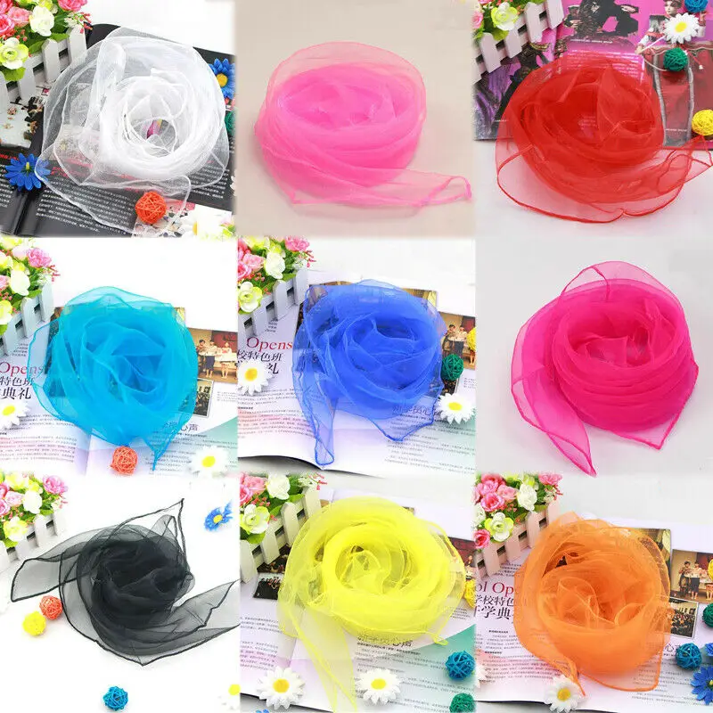 2019 Модный женский квадратный однотонный шифоновый шейный мягкий палантин |