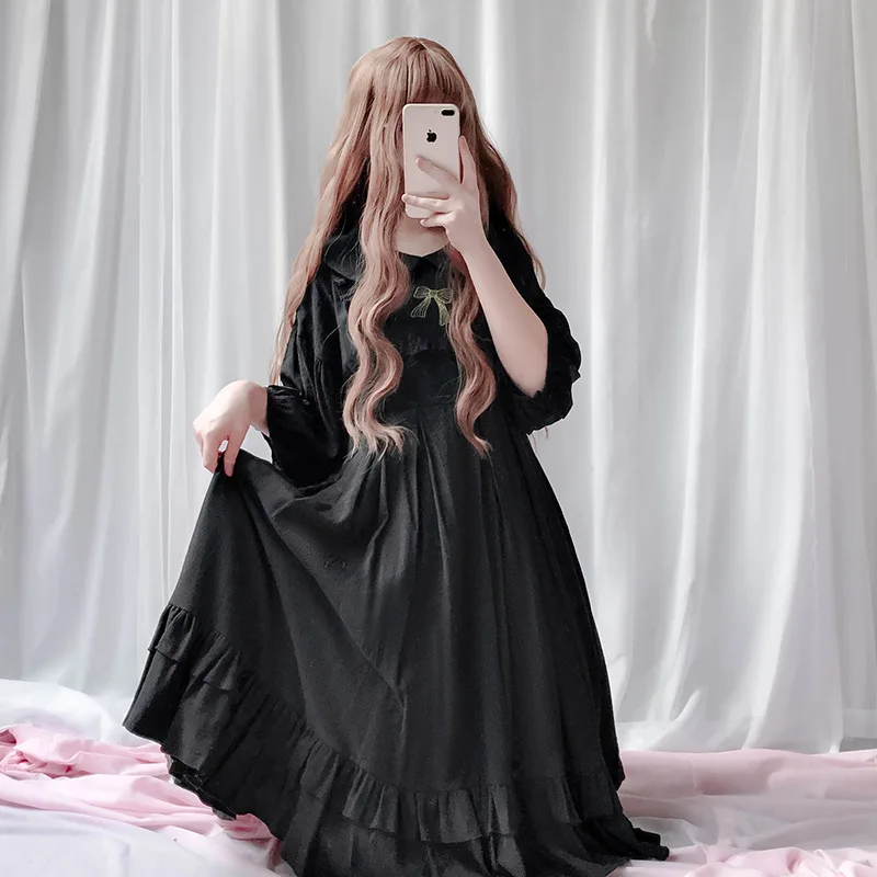 Женское платье с вышивкой Lori Mori Girl свободное пышными рукавами для отдыха