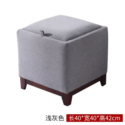 style2 Журнальный столик из цельного дерева, табурет для ног, для дома, гостиной, табурет для хранения, креативный Многофункциональный тканевый табурет для хранения обуви - Color: style2