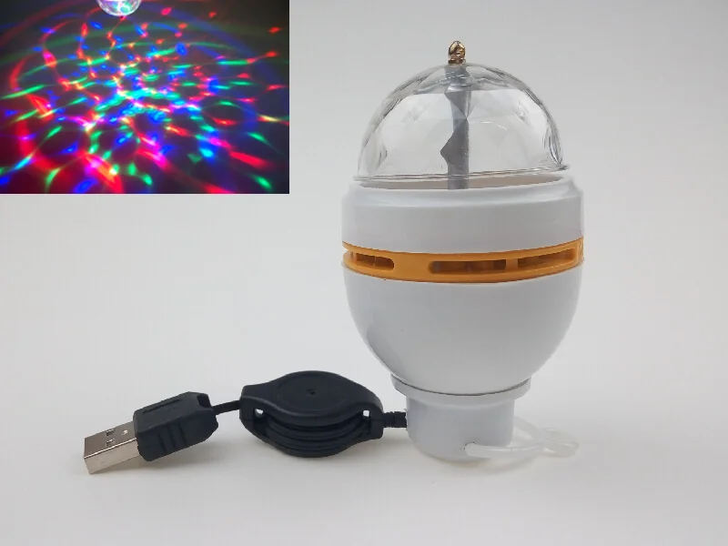 5 в 3 Вт USB интерфейс RGB светодиодные лампы Портативная сценическая лампа Авто