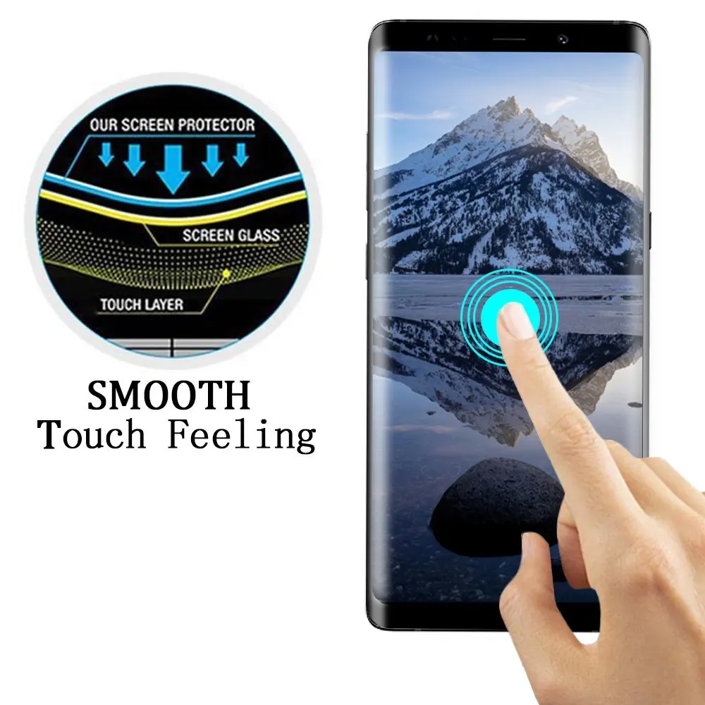 Для Samsung Galaxy Note 8 S8 Plus 3D изогнутая полноразмерная пленка из закаленного стекла J3 J5