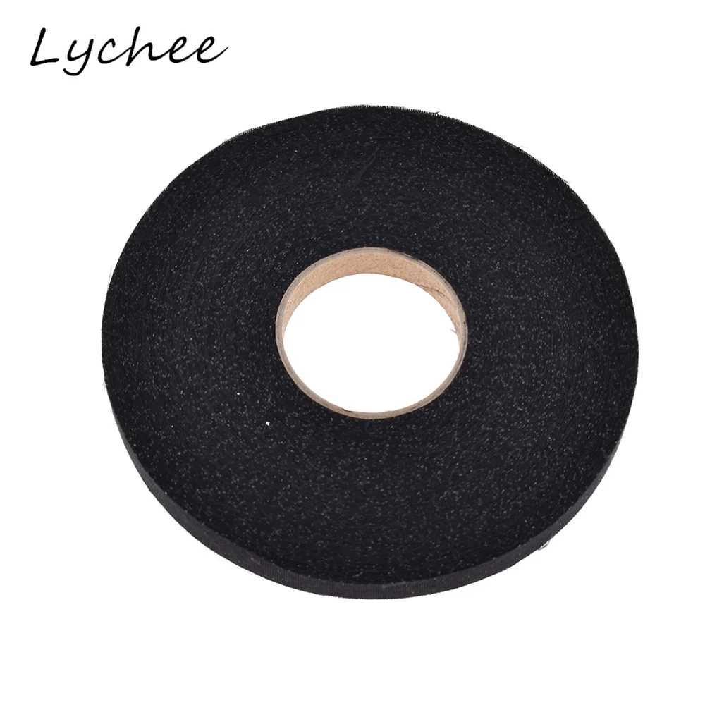 Черно белая клейкая лента Lychee 50 м для самостоятельного пошива одежды стеганая
