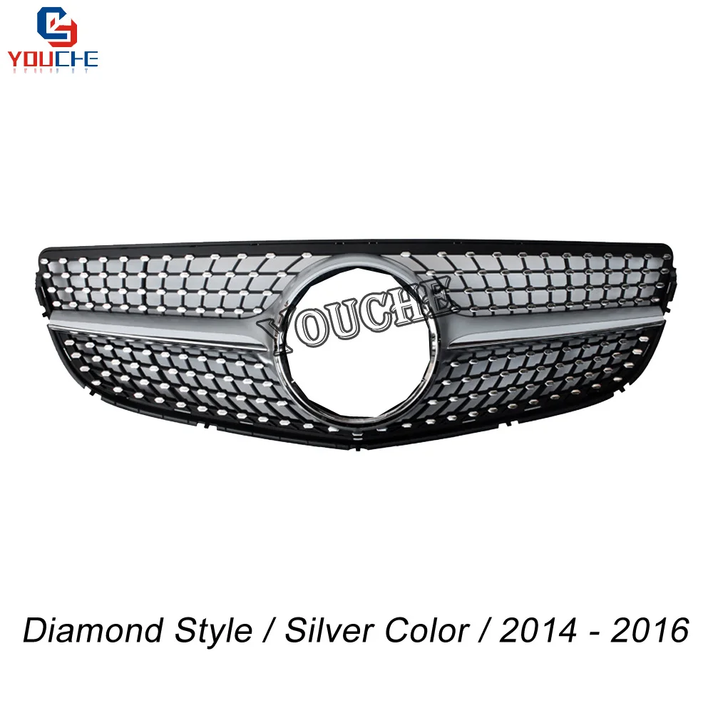 14-16 Diamond Silver Решетка бампера Переднего Капота W207 для Mercedes E Class A207 C207 Coupe Cabriolet 2010- GT/Алмазная решетка - Color: 14-16 Diamond Silver