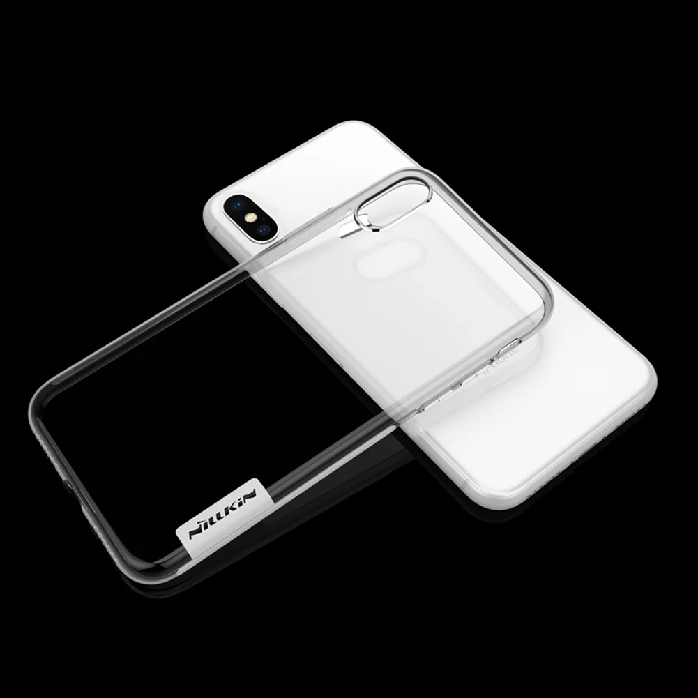 Чехол для Apple iPhone XS чехол X прозрачная задняя крышка серии Nillkin Nature из ТПУ