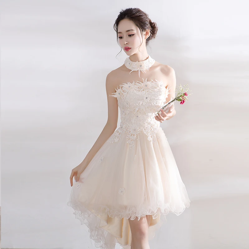 Женское кружевное короткое вечернее платье с цветочным рисунком|evening dress|prom gownshort