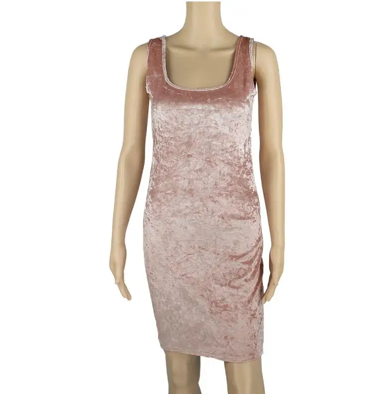 Осеннее бархатное платье жилет пикантное женское с квадратным воротником