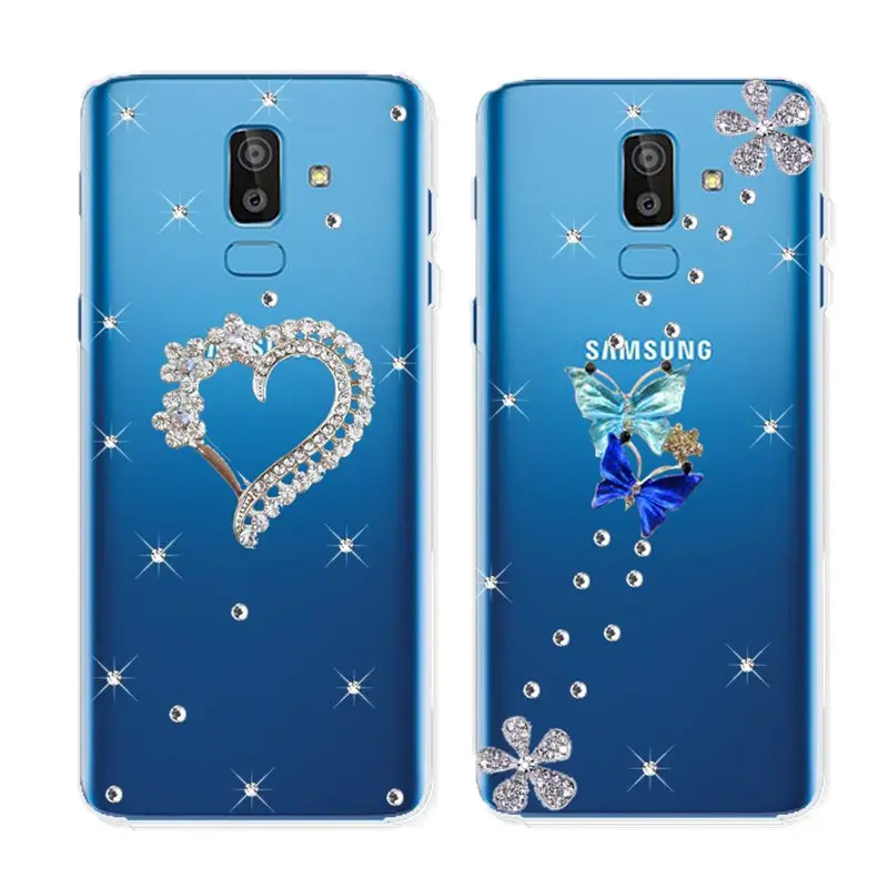 J8 2018 блестящий чехол со стразами для Samsung Galaxy J4 J6 Plus J2 Core J7 Neo DUO Pro J3 J5 2016 2017 телефона