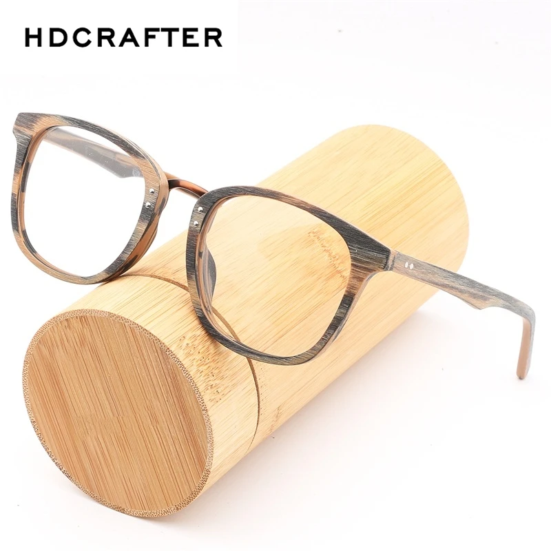 Оправа для очков HDCRAFTER винтажные деревянные очки с прозрачными линзами мужчин и