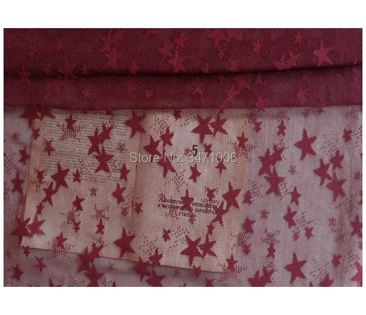 Звезда одежда кружевная ткань для шитья wide1.5M Diy Изысканная с вышивкой в виде